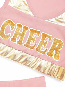 Uniforme de joie personnalisé avec tissu évacuant l'humidité et options de couleurs vives, parfait pour les équipes de cheer compétitives et l'école - Product Image 4