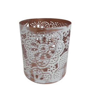 Décoration de la maison ronde votive fer blanc avec cuivre antique bougeoir votif pour décorations faites à la main personnalisées - Product Image 4