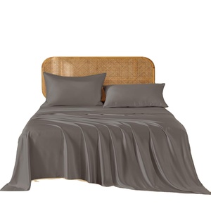 Parure de draps de luxe en satin pour hôtel, 400 fils, drap plat, couvre-lit et taies d'oreiller – Offre à prix réduit - Product Image 1