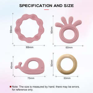 Mordedor de Madera de Grado Alimenticio, Libre de BPA, Mordedor de Silicona para Bebés, Nuevo Diseño 2026, Juguetes de Dentición para Bebés, Seguros - Product Image 5