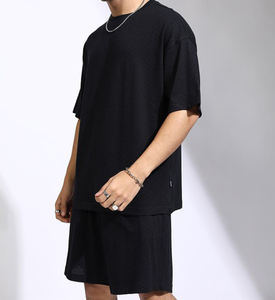 ชุดเสื้อยืดและกางเกงขาสั้นผู้ชายคุณภาพสูงสำหรับฤดูร้อน ชุดเซ็ตสั่งทำพิเศษ ผ้าฝ้ายระบายอากาศ ชุดสองชิ้น เสื้อยืดและกางเกงจ็อกเกอร์เข้าชุด - Product Image 4