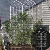 Treillis de jardin moderne en aluminium, finition thermolaquée, tailles personnalisables, support durable pour plantes grimpantes et fleurissantes, décoration de mariage