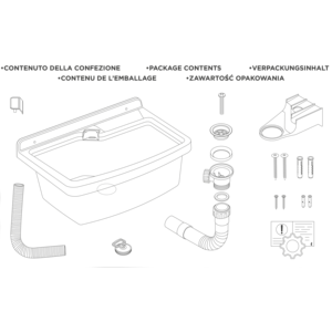 Lavello da Cucina Mongardi Vela Line 50L Multiuso, Montaggio a Parete, Resistente agli Acidi, per Uso Interno ed Esterno, con Rubinetto a Foro Singolo - Product Image 3