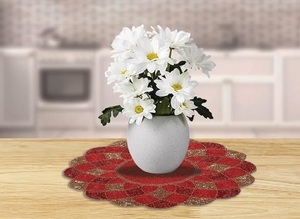 Modern Amazing Glass <b>Beaded</b> <b>Placemat</b> for Dining Table Flower Shaped for Weddings Parties & Other Occasions - Product Image 4