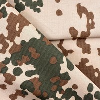 German Spot Desert Camouflage Fabric Nylon Cotton Tissu résistant à la déchirure Imperméable Ripstop Plaid pour Tactical Outdoor Bag Hat
