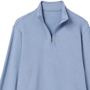 Haute qualité 100% coton polaire sweat-shirt de sécurité personnalisé quart Zip hommes décontracté demi-fermeture éclair sweat léger pour l'automne - Product Image 2