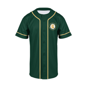 Custom Design Button Style Men's Blank Mesh <b>Baseball</b> Jersey Softball Jersey with Embroidery Sportswear Plus Size Breathable - Product Image 1