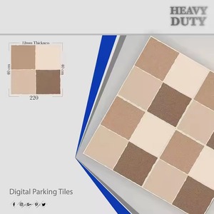 เครื่องเคลือบดินเผาแบบไม่ลื่นขนาด400x400มม. 16x16สำหรับจอดรถแบบชนบทขนาด40x40ซม. กระเบื้องปูพื้นลายนูนเคลือบดิจิตอลกันลื่น - Product Image 5