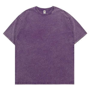 Haute qualité Streetwear Vintage surdimensionné mode hommes T-Shirts 100% coton grande taille Logo personnalisé lavé à l'acide t-shirt pour hommes - Product Image 4