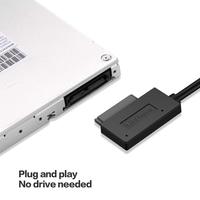 USB 2,0 a (7 + 6) 13 pines Slimline Slim SATA II Laptop CD/DVD Drive Cable adaptador