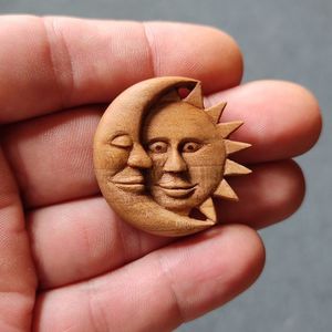 WITH <b>NECKLACES</b> FOR WOMEN MEN NATURAL <b>LARGE</b> BOHO TRIBAL SONO WOODEN <b>Pendant</b> on Adjustable Cord Handmade <b>Necklace</b> - Product Image 5