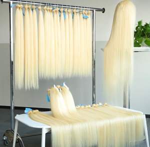 RAW UNPROCESSED THICK BOTTOM AFRO SILKY STRAIGHT SWEDISH REMY <b>TANGLE</b> FREE FULL CUTICLES VIRGIN HAIR EXTENSION BUNDLES - Product Image 1