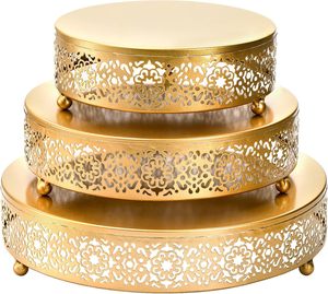 Support à Gâteau Européen en Métal Doré pour Table de Mariage Centres de Table Décoratifs Maison Fête Ferme Décoration Penthouse Décoration - Product Image 2