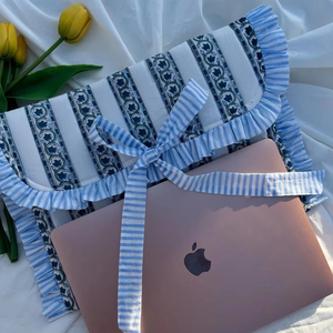 Bolsa de viaje acolchada de algodón con logotipo personalizado al por mayor para tablet y portátil, funda protectora, bolsa para libros, bolsa acolchada de algodón con bolsillos - Product Image 1