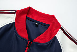 Transpirable lavado ácido Verano Impreso Patrón sólido Chándales 100% Poliéster Stand Collar Cierre Frontal Logo Set Diseño - Product Image 2