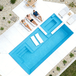 Piscina de fibra de vidrio de lujo de 12 m para exteriores, piscina de bronceado, spa, carcasa de piscina de fibra de vidrio al por mayor - Product Image 4