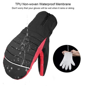 Vente chaude Hiver Ski Snowboard Mitaine Gants Imperméable et Résistant Au Vent avec Qualité En Cuir De Chèvre Ski Mitten - Product Image 6