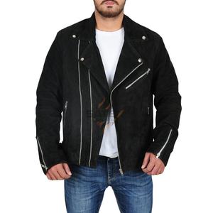 แจ็คเก็ตหนังกลับผู้ชายคอตั้งแบบแพทช์เวิร์คคุณภาพสูงสั่งทำพิเศษ - แฟชั่นใหม่ ขนาดผู้ใหญ่ บริการ OEM - Product Image 1