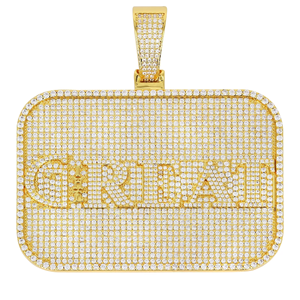 Pendentif Hip Hop personnalisé en argent 925 plaqué or rose Design de mode de rue glacé Diamant Moissanite Charmes chrétiens personnalisés - Product Image 1