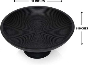 ชุดชามเสริฟสีน้ำตาลทำจากไม้อาเคเชีย100% เกรดสูงสำหรับงานปาร์ตี้สลัดซุปจานโดย Falak - Product Image 4