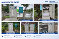 Sistem Pemantauan Kualitas Air Akuakultur Funel PWQ3000 Enam Sensor Layar Sentuh 7-inci untuk pH Amonia Nitrogen Turbiditas