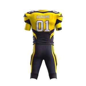 Uniforme de Fútbol Americano Corto Personalizado, Servicio OEM, Tejido Transpirable que Absorbe la Humedad, Ajuste a Medida, Costuras Reforzadas, Equipo Completo - Product Image 3