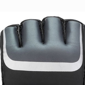 Vente directe d'usine de gants de boxe ajustables MMA au poignet gant d'arts martiaux demi-doigt en cuir personnalisé - Product Image 6