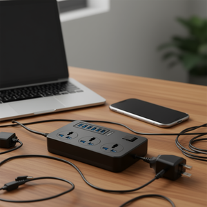 T09 3000W เครื่องชาร์จอัจฉริยะแบบเสียบปลั๊กอเนกประสงค์ 3 รู + 6 USB - Product Image 3