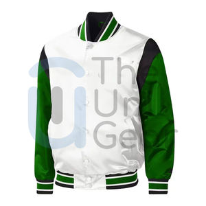 Chaqueta de béisbol universitaria con cuello levantado y logotipo personalizado de colores únicos más vendidos para hombres y mujeres, chaqueta universitaria superior nueva - Product Image 4