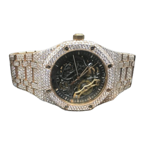 Montre en diamant moissanite de qualité supérieure au prix d'usine, montre en diamant moissanite DEF sertie de pierres, pour unisexe, cadeau de mariage - Product Image 1