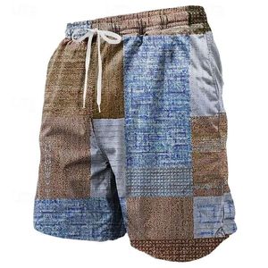 Pantalones cortos de playa con estampado 3D a cuadros coloridos para hombre, nuevos Pantalones deportivos de gran tamaño para tabla de surf, trajes de baño Retro, bañadores, ropa para niños - Product Image 5