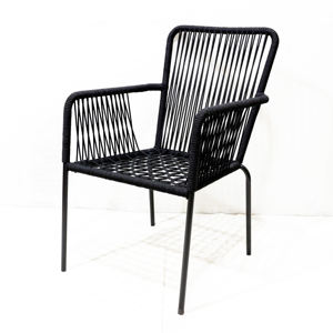 Comehome Metal Woven Outdoor <b>Dining</b> <b>Chair</b> <b>Stacking</b> Waterproof Modern Design - Product Image 2