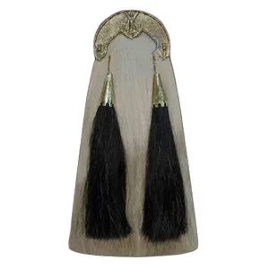 Платье из лошадиных волос Pipers Sporran с 2 кисточками | Лошадиные волосы белые Sporrans | Лошадиные волосы длинный Sporran