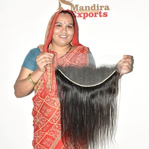 Extensiones de Cabello Natural Virgen Indio sin Procesar 13*6 HD para Frontal de Encaje, Liso, con Cutícula Alineada, Ondulado Natural, de una Sola Capa - Product Image 3