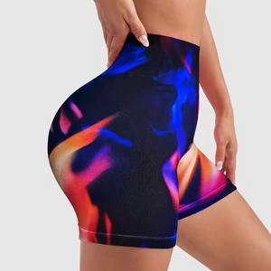 Shorts de sport sans couture pour femmes en gros personnalisés, taille haute élastique, effet push-up, pour la salle de sport, le yoga et la course à pied - Product Image 3