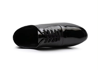 Chaussures de danse jazz professionnelles pour hommes en PU noir, semelle TPR pliable, talon bas, doublure en coton pour Tango/Salsa/Latin Bold Smart