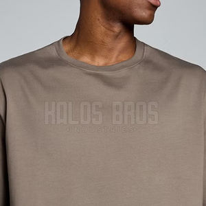 Camiseta extragrande de algodón 100% para hombre, ropa ajustada duradera y cómoda con tejido de punto - Product Image 3