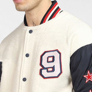 Vente en gros veste grande taille avec broderie personnalisée pour hommes universitaires veste letterman en toile à manches longues en laine de haute qualité et respirante - Product Image 2