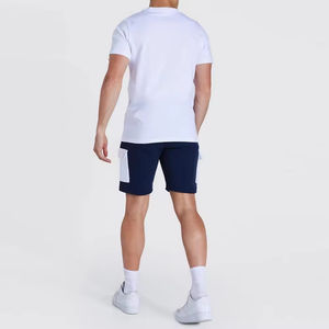 Ensemble sportif décontracté pour homme, respirant, été, séchage rapide, 100% coton, grande taille, hauts à manches courtes et pantalon, t-shirt et short - Product Image 2