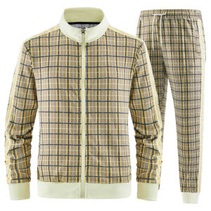 ชุดวอร์มผู้ชายมีซิปสองชิ้นแนวสตรีทแวร์ผ้าคอตตอน100% ปักลาย2025 - Product Image 3