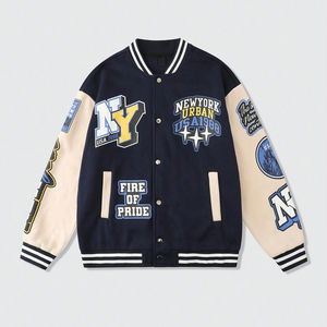 Chaqueta universitaria de moda para hombre, chaqueta bomber cálida de estilo universitario de cuero de lana personalizada para proveedores mayoristas - Product Image 1