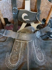 Lederhosen cuir suédé véritable court hommes 2025 tenue bavaroise Oktoberfest Costume hommes décontracté plaine OEM Lederhosen - Product Image 3