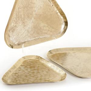 Juego de 3 bandejas rectangulares de metal para servir aperitivos para restaurantes de chocolate, hoteles, almacenamiento de cocina - Product Image 6