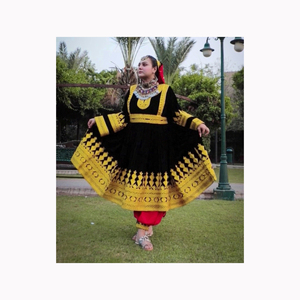 Conjunto de traje afgano de rayón indio tradicional moderno para mujer para bodas y uso al aire libre a precio de exportación - Product Image 3