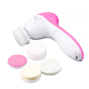 5-in-1 Electric Facial Cleanser with Ionic Operation System Exfoliating Massager & <b>Smoothing</b> Device for Household Use - Product Image 2