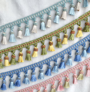 1 Meter Multicolor Tassel Trim Wholesale 5yards/lot <b>Bead</b> Tassel Tassels Trim Lace Fringe - Product Image 2
