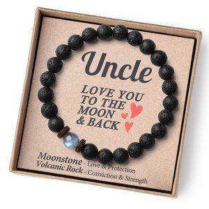 Braccialetto Energetico Bestseller, Regalo di Compleanno per <span class=keywords><strong>Figlio</strong></span>/Nipote/Papà/Fidanzato/Marito, Bracciale con Perle di Ossidiana Naturale - Product Image 3