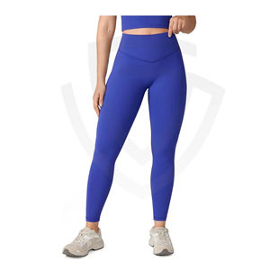 Leggings de Yoga Personalizados de Alta Calidad para Mujer, Diseño a Cuadros/Color Liso, Transpirables, Cintura Alta, 100% Poliéster, Ropa Deportiva para Gimnasio - Product Image 1