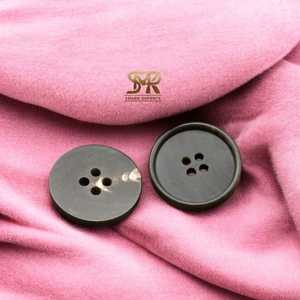 Botones de Cuerno de Búfalo Negro de Lujo, Decoración de Malla, 4 Agujeros, Pulido, Lavable, para Vestidos, Camisas Casuales, Elegantes, Duraderas - Product Image 3