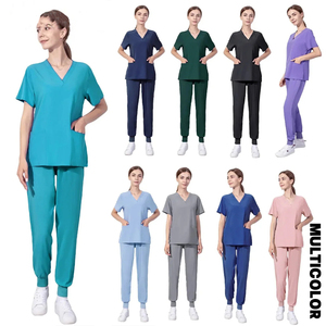 ชุดเสื้อพยาบาลผ้านอนวูฟเวนชุดเสื้อพยาบาลสำหรับผู้หญิงทางการแพทย์โรงพยาบาล - Product Image 2